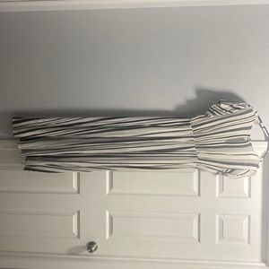 Cream and black maxi dress